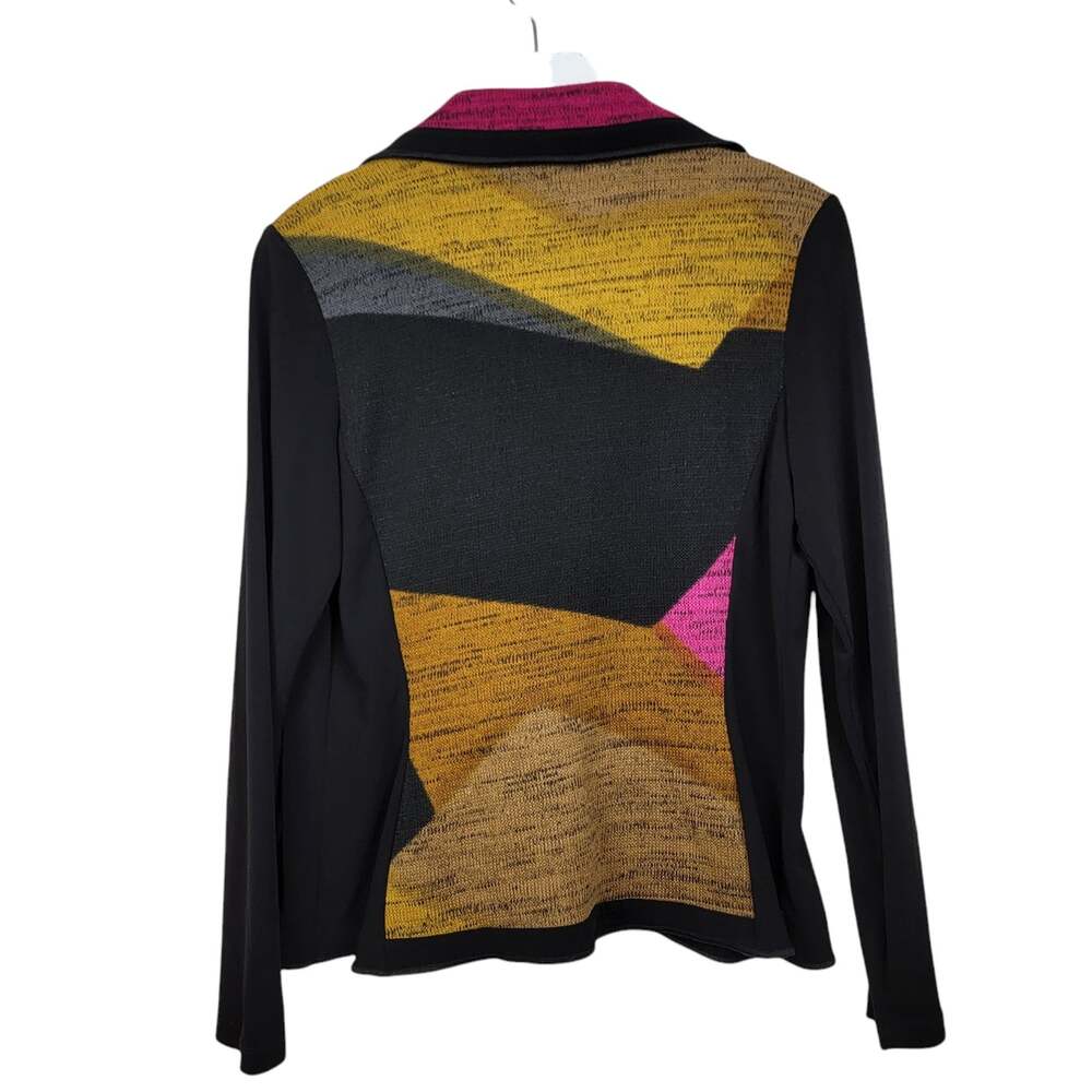 Bali Geo Colorblock Sweater Knit Toggle Closure Blazer - Size M - Picture 5 of 6